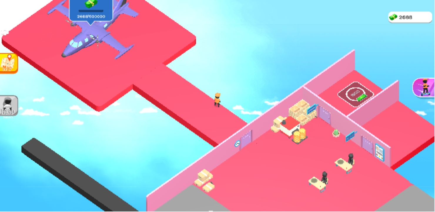 Pizza Shop service scene with completed pizzas and waiting customers